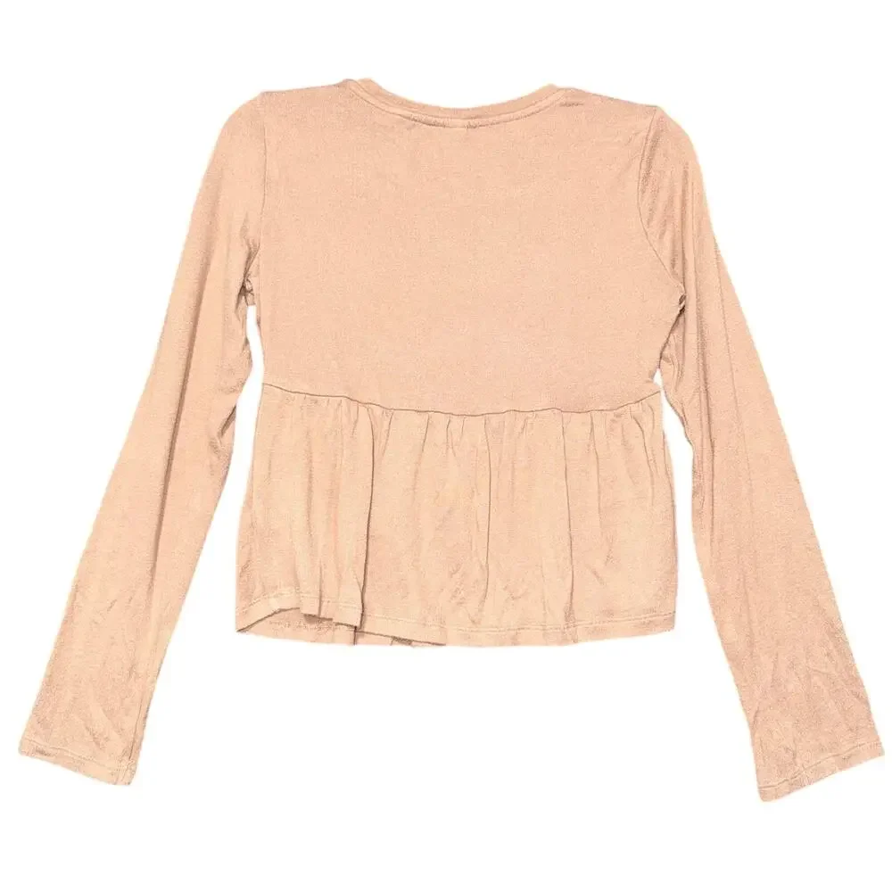 Old Navy Girls Sweater Pullover Long Sleeve Flowy Tan Brown XL 14 16